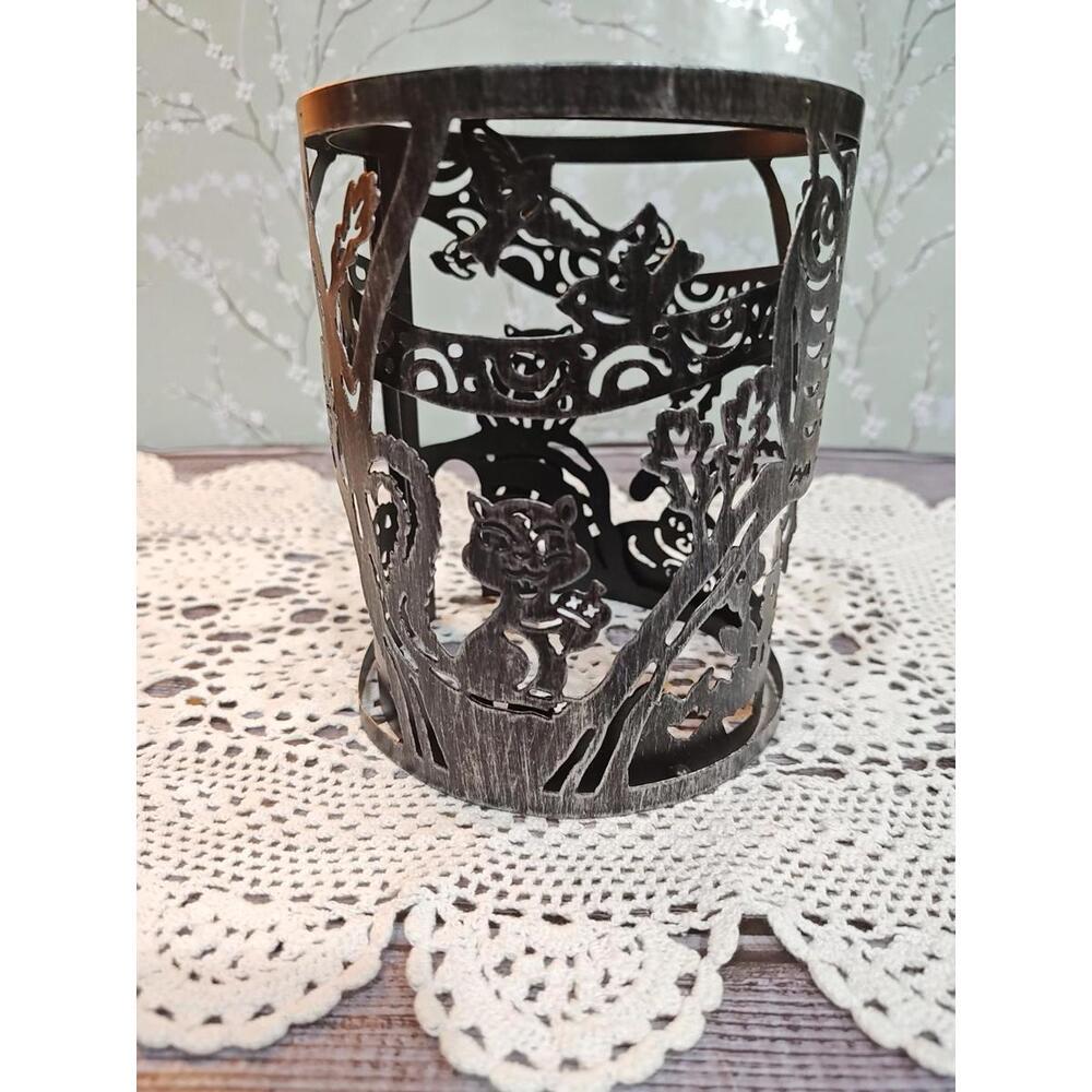 Scentsy Warmer Wrap Friendly Forest Animals 3D Metal Owl Squirrel Candle Shade